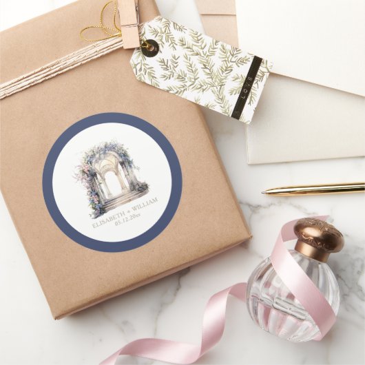 Personalisierter Wasserfarbeneisbogen Runder Aufkleber (Schenken)