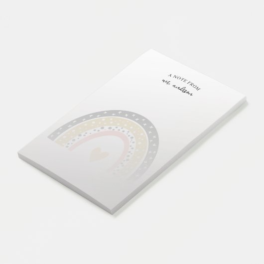 Personalisierter Wasserfarbenlehrer Post-it Klebezettel (angewinkelt)