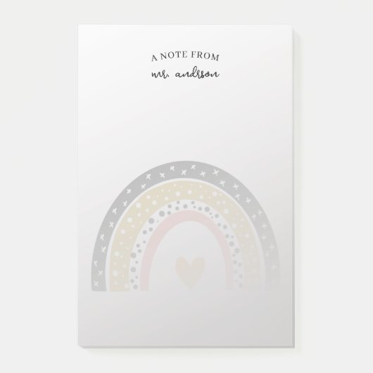 Personalisierter Wasserfarbenlehrer Post-it Klebezettel (Vorderseite)