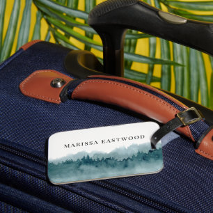 Personalisierter Wasserfarbenwald Gepäckanhänger