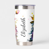 Personalisierter Wasserfarbenwolken Thermobecher (Links)
