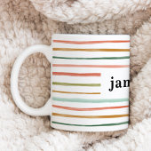 Personalisierter Wasserfarbstreifen Kaffeetasse