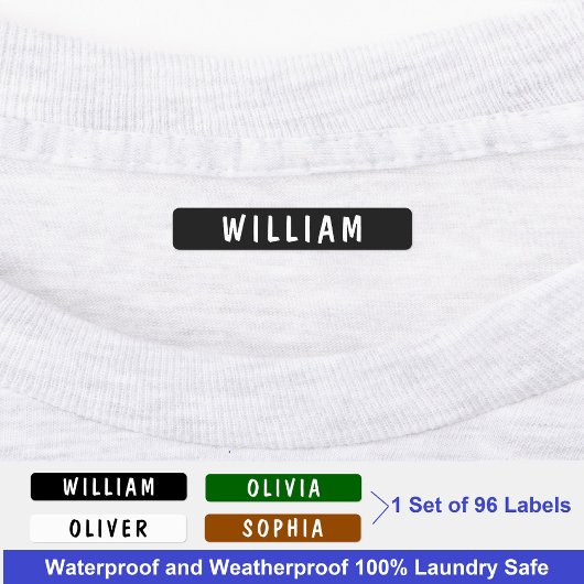 Personalisierter wasserfester Name Kids School Kle Etiketten