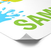 Personalisierter Wasserkrieg Geburtstagspartei Unt Poster (Ecke)