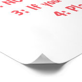 Personalisierter Wasserkrieg Regeln Geburtstagspar Poster (Ecke)