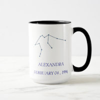 Personalisierter Wassermann-Sternbild-Becher - Ben