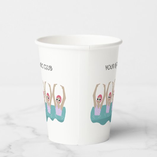 Personalisierter Wassersportclub Pappbecher (Rechts)