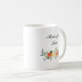Personalisierter Watercolor-BlumenGastgeschenk Kaffeetasse (VorderseiteRechts)