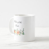 Personalisierter Watercolor-BlumenGastgeschenk Kaffeetasse (Vorderseite Links)