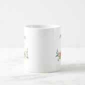 Personalisierter Watercolor-BlumenGastgeschenk Kaffeetasse (Mittel)