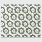 Personalisierter Watercolor-Kranz Geschenkpapier (Flach)