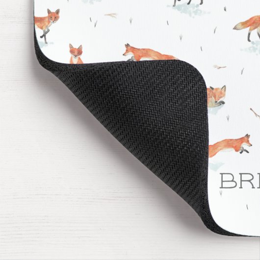 Personalisierter WatercolorFox Mousepad (Ecke)
