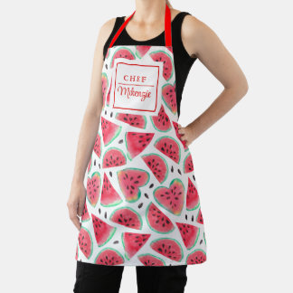 Personalisierter Watermelon Muster Koch Frauen Schürze