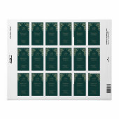 Personalisierter Wedding Green Gold Hand Sanitizer Adressaufkleber (Vorne)