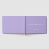 Personalisierter Wedding Monogram Lavender Gästebuch (Voll)