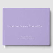 Personalisierter Wedding Monogram Lavender Gästebuch (Vorderseite)