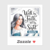 Personalisierter Weg durch den Glauben Christliche Aufkleber (Blatt)