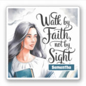 Personalisierter Weg durch den Glauben Christliche Aufkleber (Vorderseite)