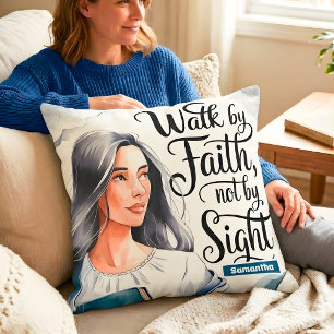 Personalisierter Weg durch den Glauben Christliche Kissen