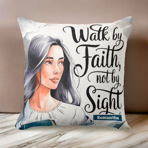 Personalisierter Weg durch den Glauben Christliche Kissen