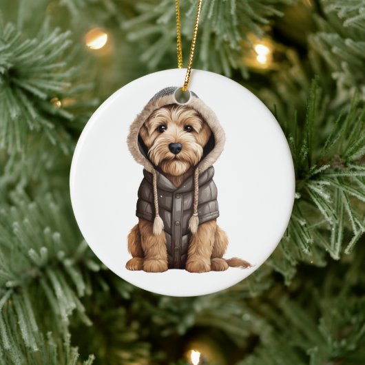 Personalisierter, weich überzogener Rattenhund Keramik Ornament (Baum)