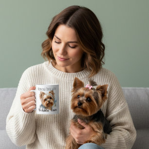 Personalisierter weicher Browns Yorkshire Terrier Kaffeetasse