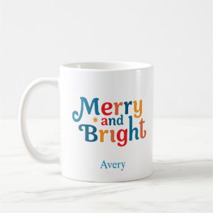 Personalisierter Weihnachten Bunter fröhlich und h Kaffeetasse