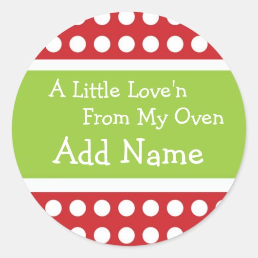 Personalisierter WeihnachtenLove'n Aufkleber (Vorderseite)