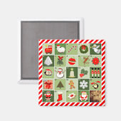 personalisierter Weihnachts-Adventskalender Magnet (Vorderseite/Rückseite)