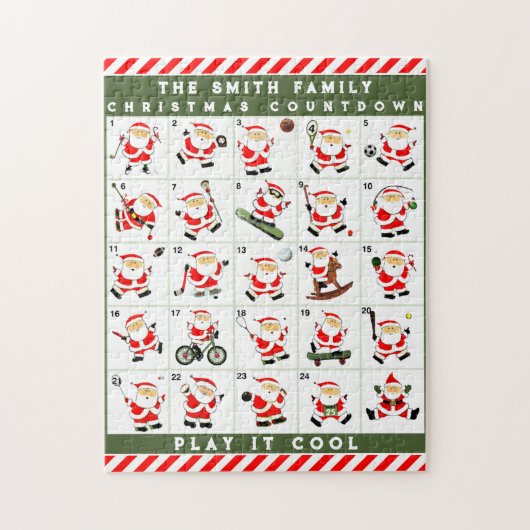 personalisierter Weihnachts-Adventskalender Puzzle (Vertikal)
