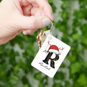 Personalisierter Weihnachts-Alphabet-Anhänger für  Schlüsselanhänger