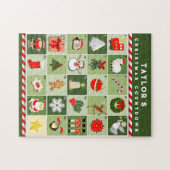 Personalisierter Weihnachts-Countdown-Adventskalen Puzzle (Horizontal)