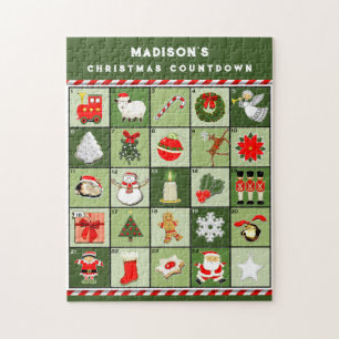 Personalisierter Weihnachts-Countdown Puzzle