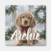 Personalisierter Weihnachts-Fotomagnet Magnet (Vorne)