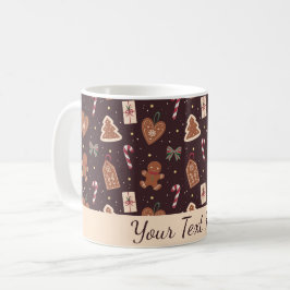 Personalisierter Weihnachts-Gingerbread-Mug Kaffeetasse