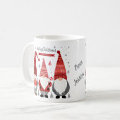 Personalisierter Weihnachts-Gnom-Becher Kaffeetasse (Vorderseite Links)