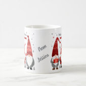 Personalisierter Weihnachts-Gnom-Becher Kaffeetasse (Mittel)