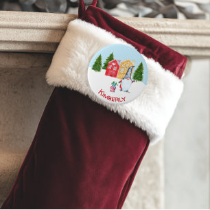 Personalisierter Weihnachts-Gnom Button