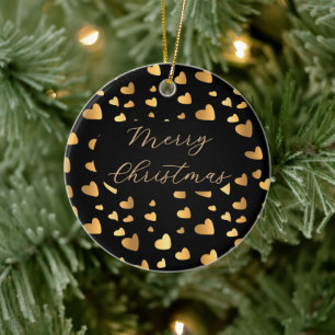 Personalisierter Weihnachts-Herz-Keramik-Schmuck Keramik Ornament