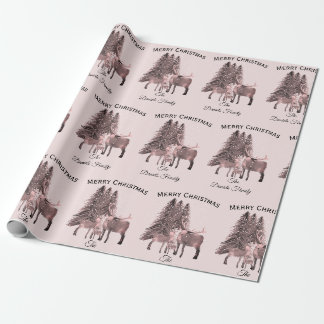Personalisierter Weihnachts-Hirsch-Umschlag Geschenkpapier