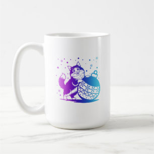 Personalisierter Weihnachts-Katzenbecher Kaffeetasse