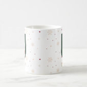 Personalisierter Weihnachts-Monogramm-U-Becher Kaffeetasse (Mittel)