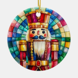 Personalisierter Weihnachts-Nussknacker aus Buntgl Keramik Ornament