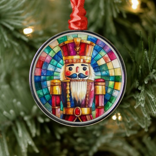 Personalisierter Weihnachts-Nussknacker aus Buntgl Ornament Aus Metall (Baum)
