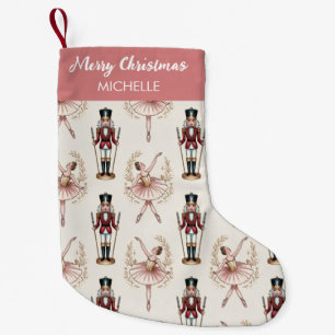 Personalisierter Weihnachts-Nussknacker & Ballerin Kleiner Weihnachtsstrumpf