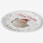 Personalisierter Weihnachts-Papierteller mit Santa Pappteller (Schrägansicht)