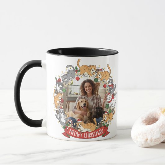 Personalisierter Weihnachts-Pet-Becher Tasse (Mit Donut)