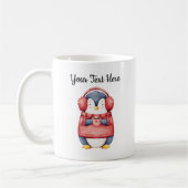 Personalisierter Weihnachts-Pinguin-Becher Kaffeetasse (Links)