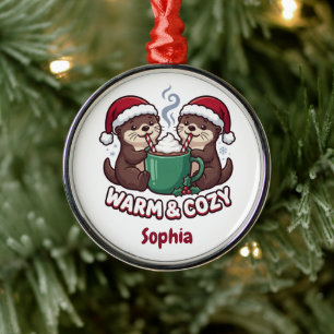 Personalisierter Weihnachts-Schmuck mit Ottern War Ornament Aus Metall