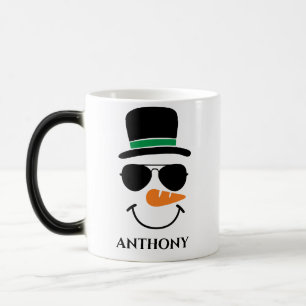 Personalisierter Weihnachts-Schneemann mit individ Verwandlungstasse